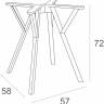 Подстолье пластиковое Max Legs Small черный 570х580х720 мм