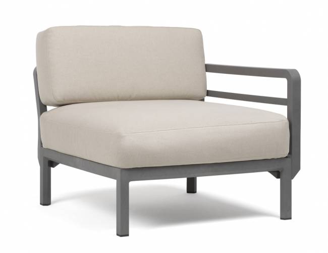 Диван пластиковый с подушками Maximo 2 базальт, жемчуг 1860х940х790 мм Диван пластиковый с подушками Maximo 2 базальт, жемчуг 1860х940х790 мм