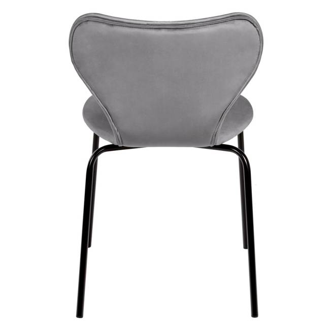 Стул Seven Style тёмно-серый велюр с чёрными ножками