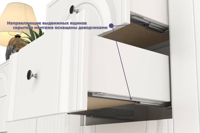 Два широких комода Валенсия и четыре навесных полки цвет белый шагрень Два широких комода Валенсия и четыре навесных полки цвет белый шагрень