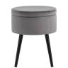 Пуф Клайс с ящиком велюр серый