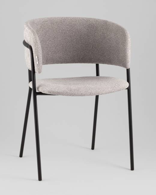 Кресло Нэлли New буклированный велюр серый