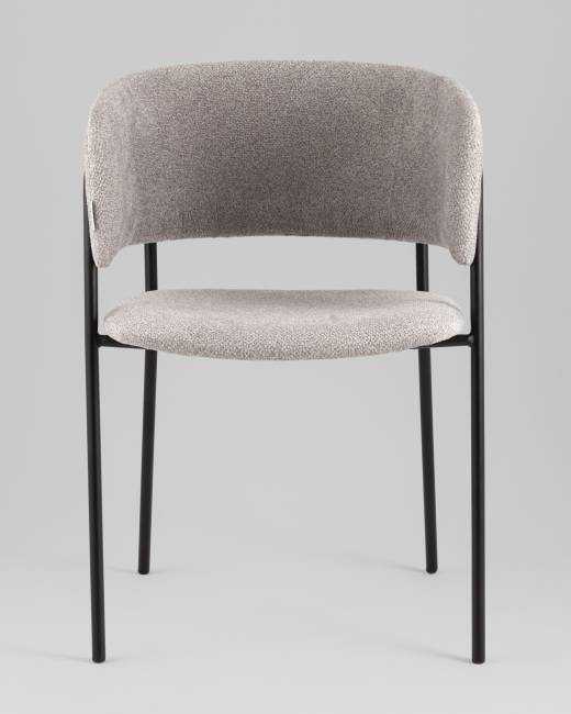 Кресло Нэлли New буклированный велюр серый