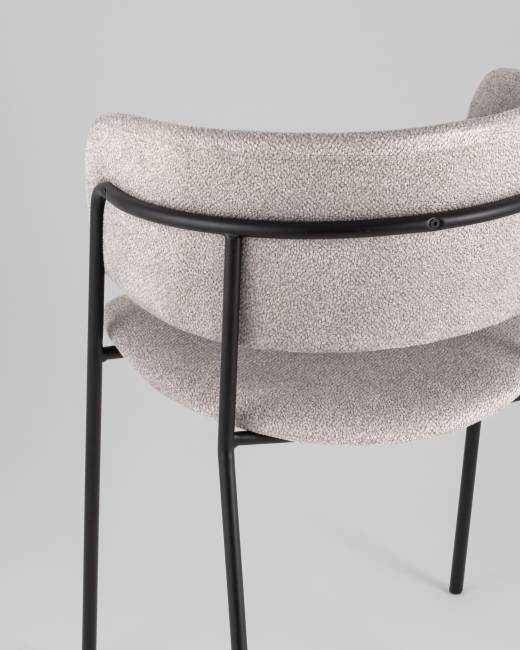 Кресло Нэлли New буклированный велюр серый