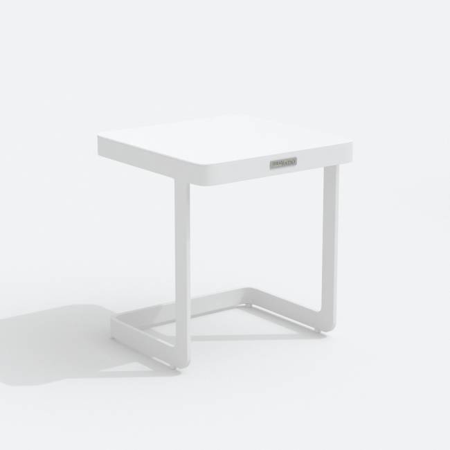 Шезлонг COSTA на колесах антрацит - белый каркас