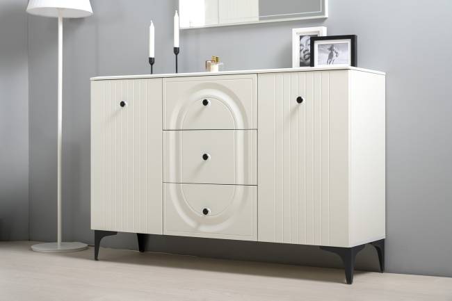 Стенка для аппаратуры Валенсия № 100 цвет белый шагрень