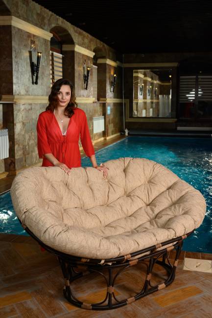 Диван для отдыха из искусственного ротанга Mamasan (Орех) Диван для отдыха из искусственного ротанга Mamasan (Орех)