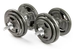 Набор гантелей с железной ручкой "HAMMERTONE", 2x19 кг
