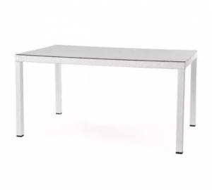 Стол садовый плетеный из искусственного ротанга MILANO 150 см белый