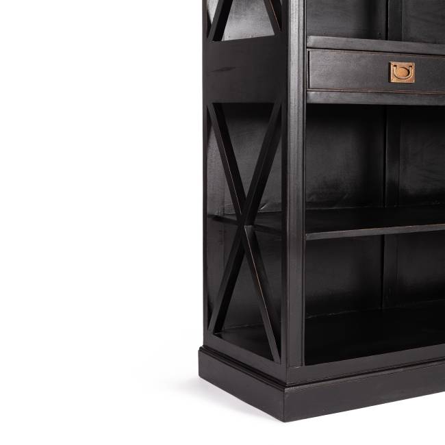 Библиотека Secret de Maison Блэк Лэйбл/Black Label (мод. DA-2379) массив манго/МДФ, 130х47х220см, черный черный дерево манго/мдф