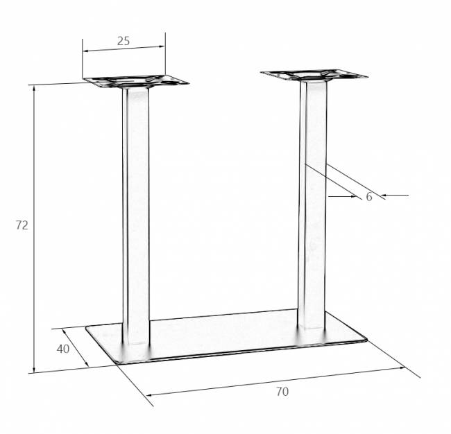 Подстолье обеденное DOBRIN JOSIE WIDE