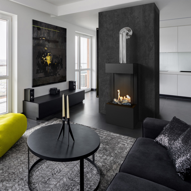 Каминокомплект газовый Kratki PRO LEO HOME BOX LP/45/68/G31/37MBAR/C (баллон)