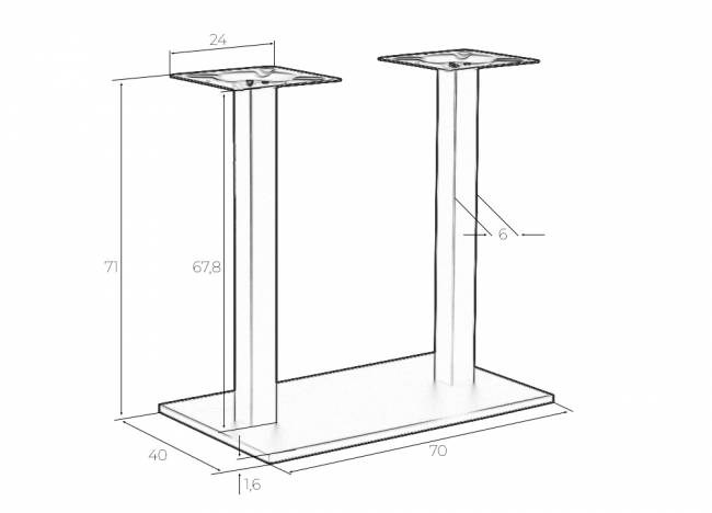 Подстолье обеденное DOBRIN EDWARD