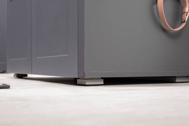 Комод с обувницей и тумбой Остин цвет серый графит/дуб крафт золотой