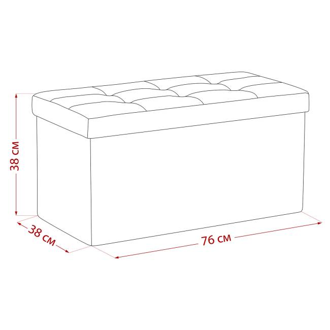 Пуф Leset Леда складной с крышкой Velutto 26 Пуф Leset Леда складной с крышкой Velutto 26