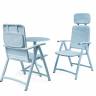 Стол пластиковый обеденный Step + Step Mini голубой Ø605х400-765 мм