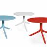 Стол пластиковый обеденный Step + Step Mini голубой Ø605х400-765 мм