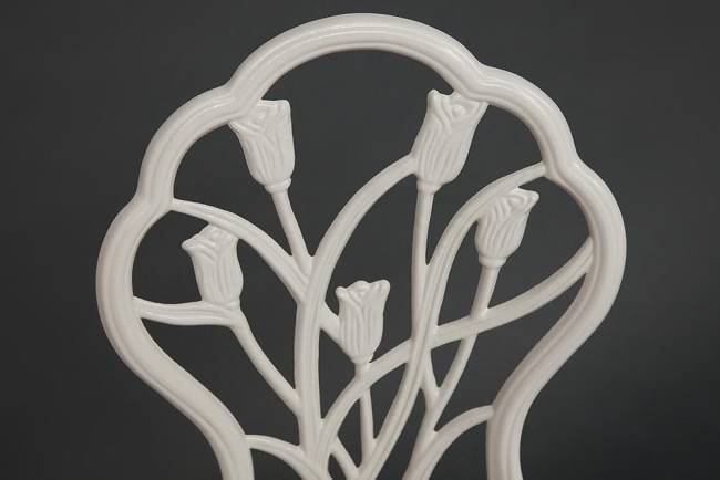 Комплект Secret De Maison Waltz of flowers (стол +2 стула) алюминиевый сплав, D60/H67, 52Х40Х89см, butter white butter white алюминиевый сплав