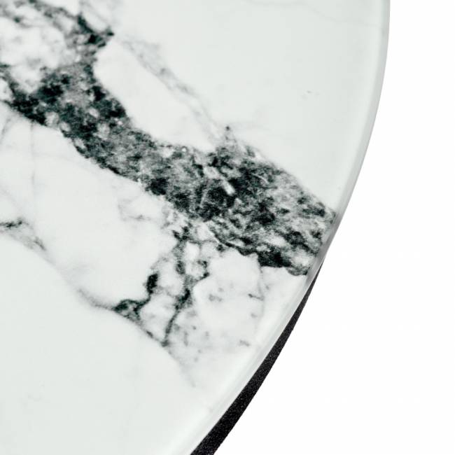 Набор кофейных столиков Tango белый мрамор с черными ножками Набор кофейных столиков Tango белый мрамор с черными ножками