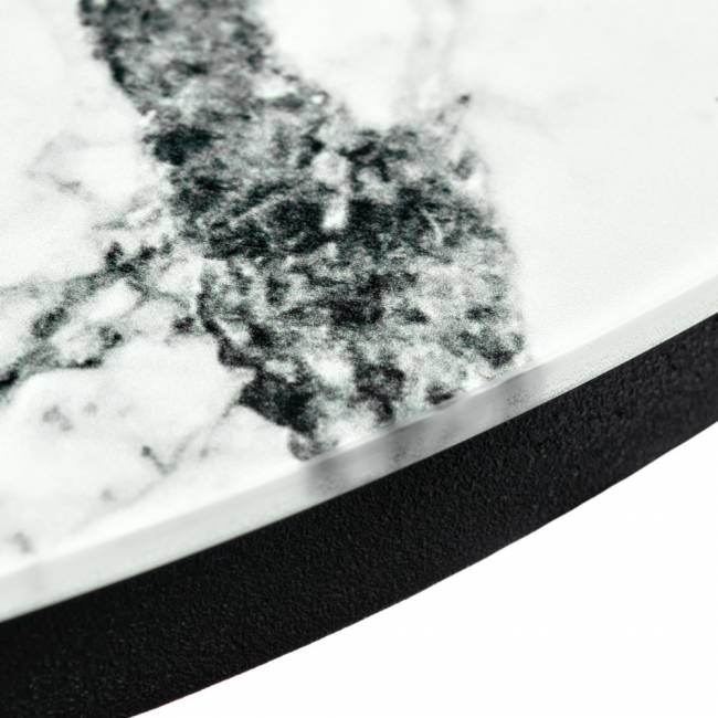 Набор кофейных столиков Tango белый мрамор с черными ножками Набор кофейных столиков Tango белый мрамор с черными ножками