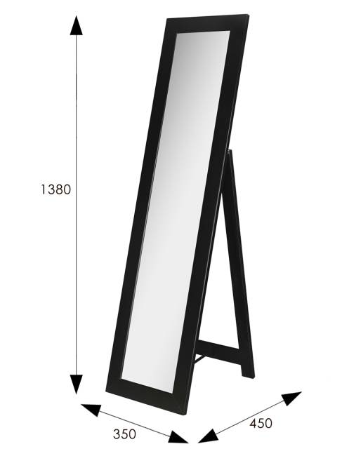Зеркало напольное BeautyStyle 8 черный 138 см х 35 см Зеркало напольное BeautyStyle 8 черный 138 см х 35 см