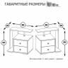 Комплект прикроватных тумб Камелия (левая + правая) цвет венге/дуб лоредо