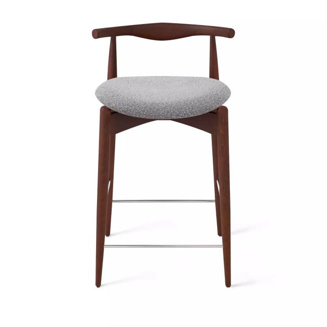 Стул Noble полубарный, массив бука - серый - бук коричневый
