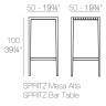 Стол пластиковый барный Spritz Basic черный 500x500x1000 мм