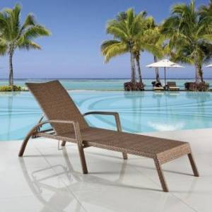 Шезлонг-лежак плетеный A30B-W56 Light Brown Шезлонг-лежак плетеный A30B-W56 Light Brown