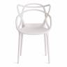 Стул Cat Chair (mod. 028) пластик, 53 x 59 x 82,5 см, белый (White C0057) (Комплект из 2 шт.) белый пластик