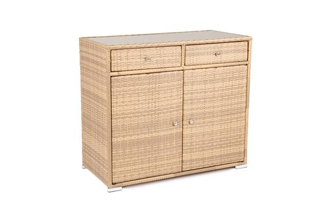 "Мальта" тумба плетеная из искусственного ротанга, цвет соломенный