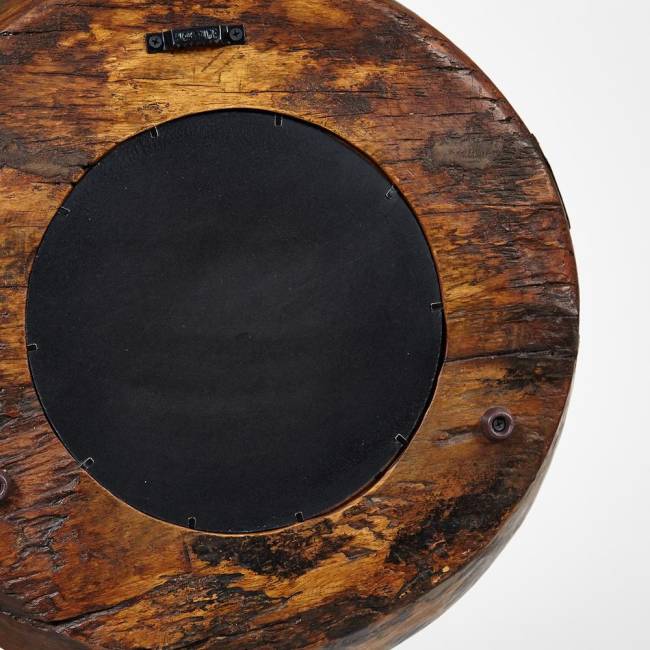 Зеркало Secret De Maison PLATE ( mod. FS-2154) дерево манго, Dia 53, Г 12 cm, коричневый коричневый дерево манго