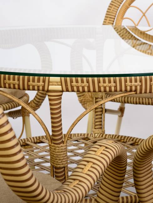 Комплект из искусственного ротанга Java (Ява)-6 (цвет: слоновая кость) Комплект из искусственного ротанга Java (Ява)-6 (цвет: слоновая кость)