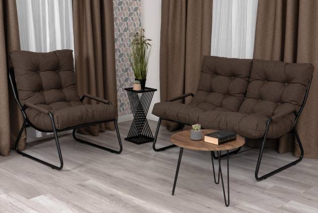 Диван Ergo/Эрго рогожка, коричневый, 3М7-147 коричневый рогожка