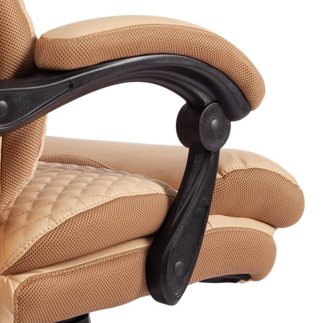 Кресло CHIEF кож/зам/ткань, бежевый/бронза, 36-34/21