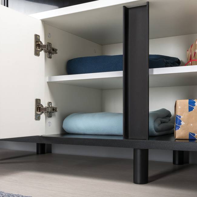 Комплект мебели в спальню Валенсия № 11 цвет белый шагрень/чёрный Комплект мебели в спальню Валенсия № 11 цвет белый шагрень/чёрный