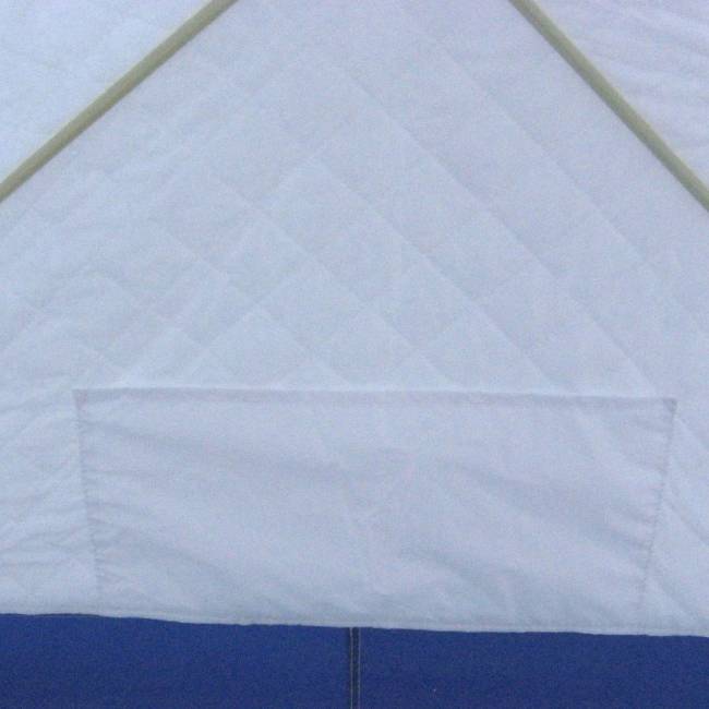 Палатка зимняя куб СЛЕДОПЫТ, 2-х местная, 3 слоя, цв. бело-синий Палатка зимняя куб СЛЕДОПЫТ, 2-х местная, 3 слоя, цв. бело-синий