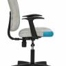 Кресло компьютерное TetChair «Остин» (Ostin) (Серая ткань «Mirage grey» + Бирюзовая сетка)