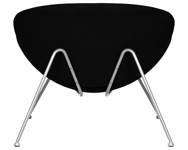 Кресло дизайнерское DOBRIN EMILY, черный ткань AF9, хромированная сталь