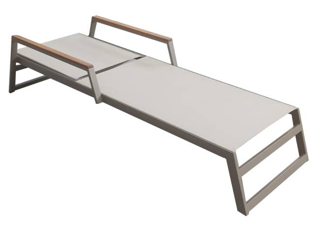 Шезлонг-лежак металлический Kemer тортора 2000х800 мм Шезлонг-лежак металлический Kemer тортора 2000х800 мм