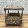Столик журнальный из искусственного ротанга "BURSA", бежево-коричневый