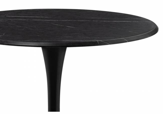 Стол деревянный Тулип 90х73 мрамор черный / черный