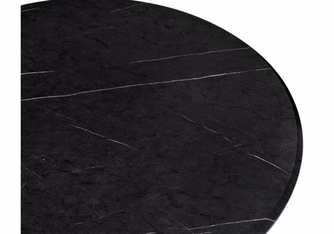 Стол деревянный Тулип 90х73 мрамор черный / черный
