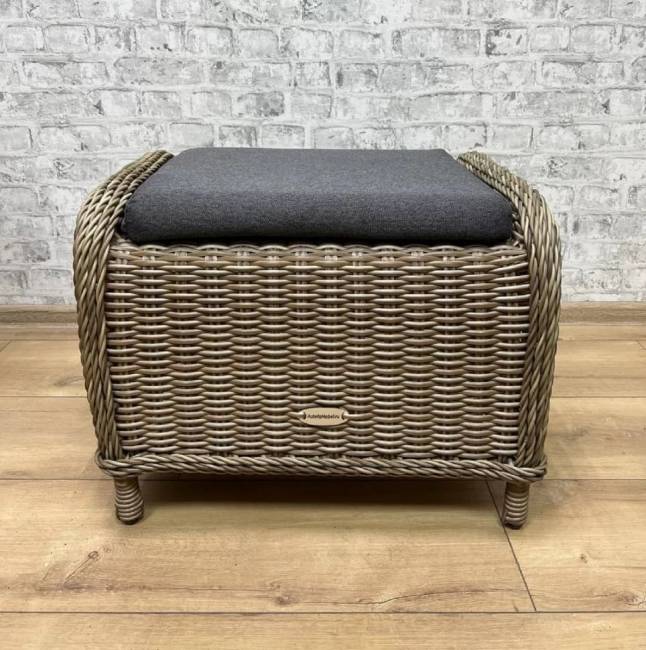 Оттоманка пуф из искусственного ротанга "BAVARIA", бежево-коричневый Оттоманка пуф из искусственного ротанга "BAVARIA", бежево-коричневый