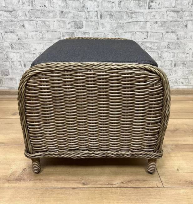 Оттоманка пуф из искусственного ротанга "BAVARIA", бежево-коричневый Оттоманка пуф из искусственного ротанга "BAVARIA", бежево-коричневый