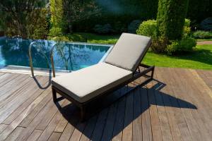 Шезлонг из искусственного ротанга "КИОТО", коричневый Шезлонг из искусственного ротанга "КИОТО", коричневый