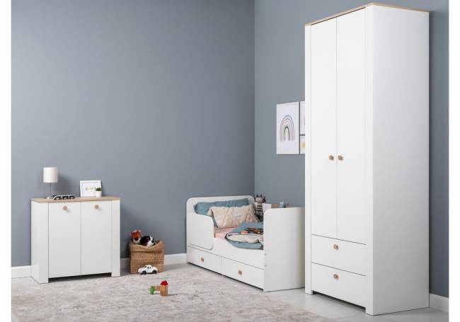 Джастин 16.228.02 белый PE шагрень / дуб белый exclusive OW D4430