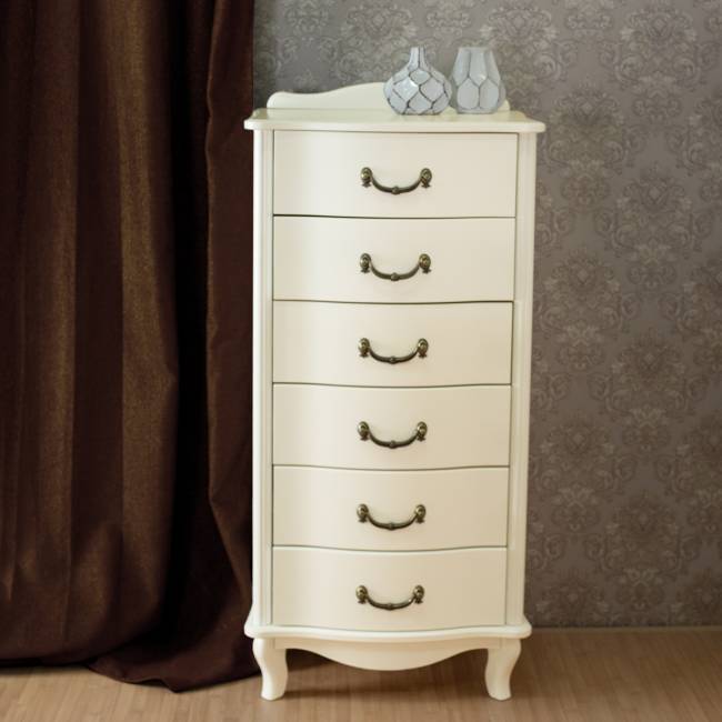 Комод Джульетта узкий 6 ящ., дуб шампань Л Комод Джульетта узкий 6 ящ., дуб шампань Л