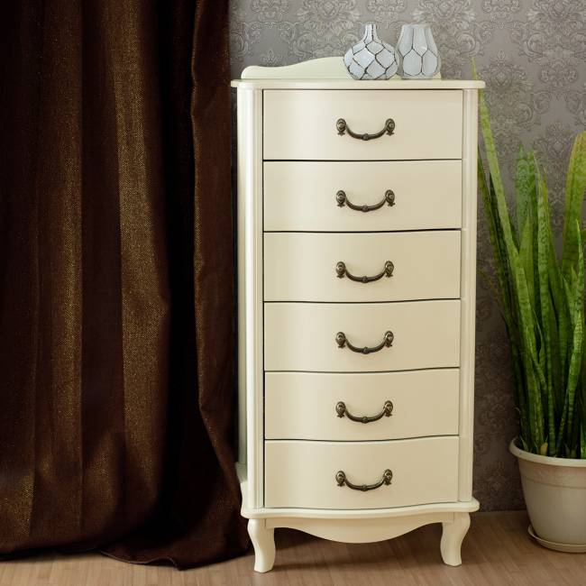 Комод Джульетта узкий 6 ящ., дуб шампань Л Комод Джульетта узкий 6 ящ., дуб шампань Л