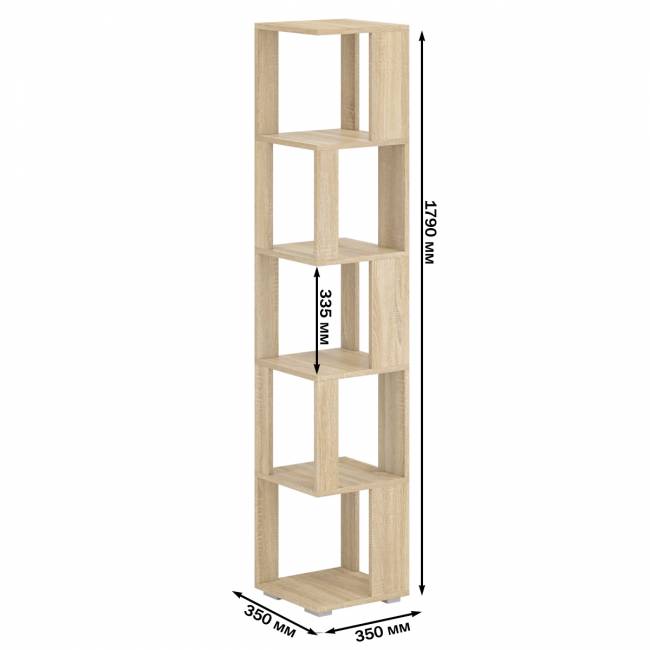 Стеллаж СВК цвет дуб сонома